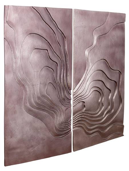 Wandpaneel ERIKE Braun - Metall - 3 x 90 x 100 cm