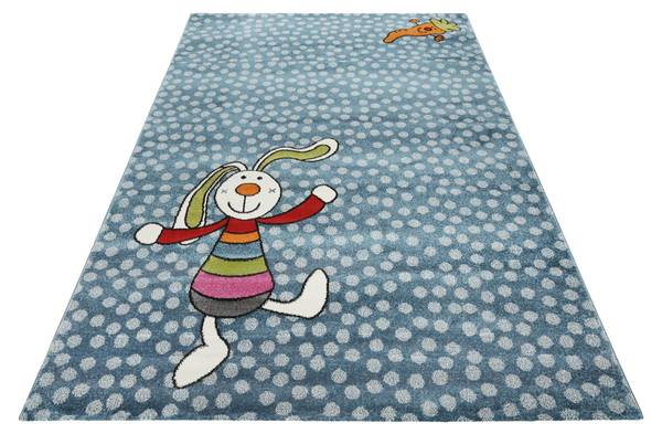 Kinderteppich Rainbow Rabbit Blau