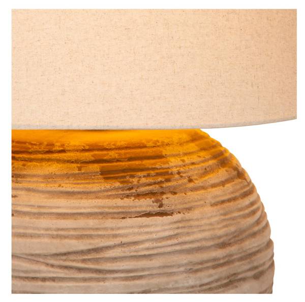 Tischlampe DENISE Braun - Baumwollstoff - 55 x 60 x 55 cm