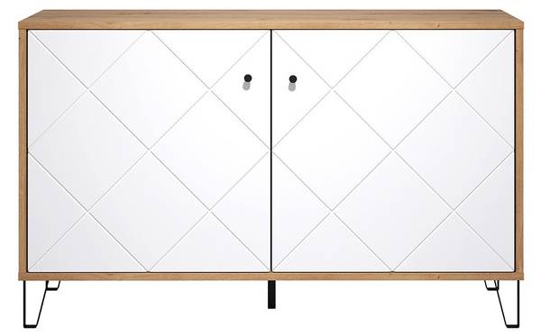 Buffet TOUCH Imitation chêne artisan / Blanc