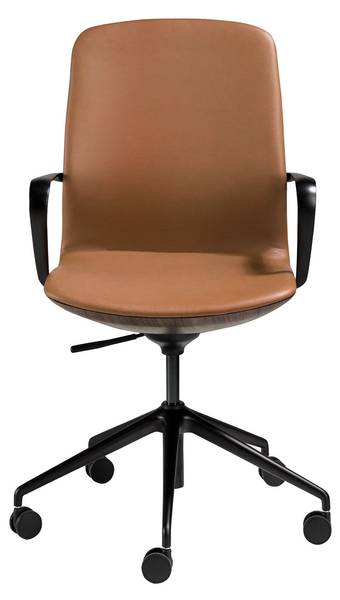 Siège de bureau pivotant 4219 Marron - Cuir synthétique - 59 x 94 x 61 cm
