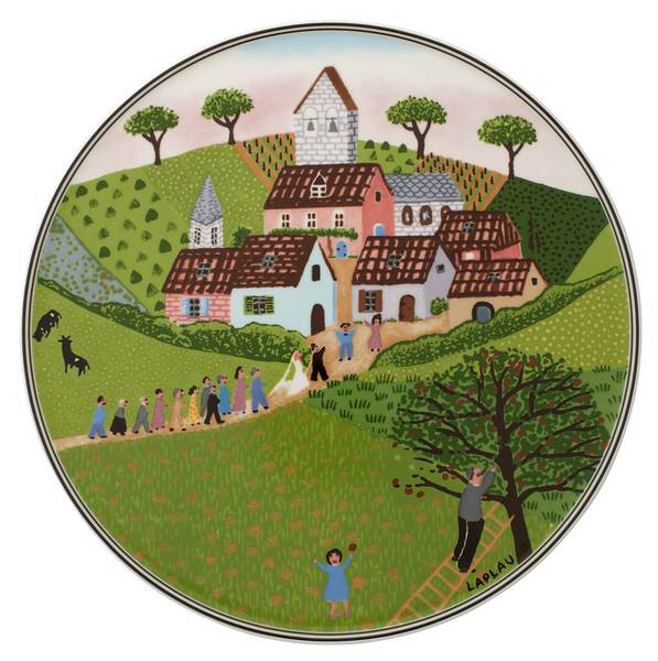 Tortenplatte Charm & Breakfast Weiß - Porzellan - 30 x 2 x 30 cm
