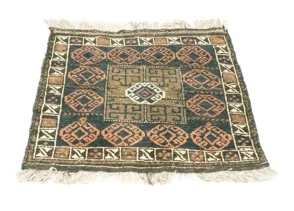 Orientteppich Oriental Blau - Wolle - 64 x 1 x 66 cm