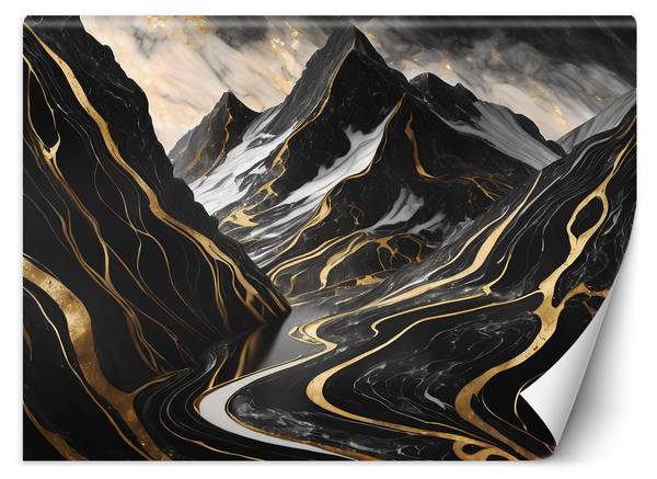 Papier peint montagnes abstraction 200 x 140 cm