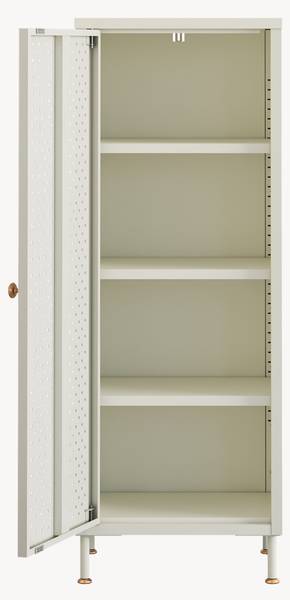 Schuhschrank Coleraine II. Weiß - Stahl - 43 x 115 x 35 cm