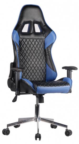 Fauteuil gaming GAME OVER Bleu - Cuir synthétique - 50 x 130 x 67 cm