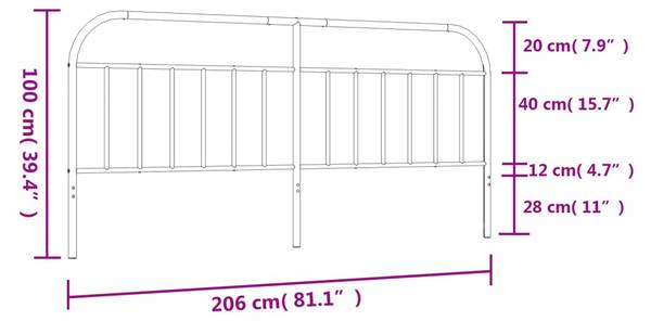 Kopfteil 3030249-2 Tiefe: 206 cm