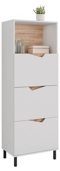 Kommode Marelle 57873 Asteiche Dekor - Reinweiß