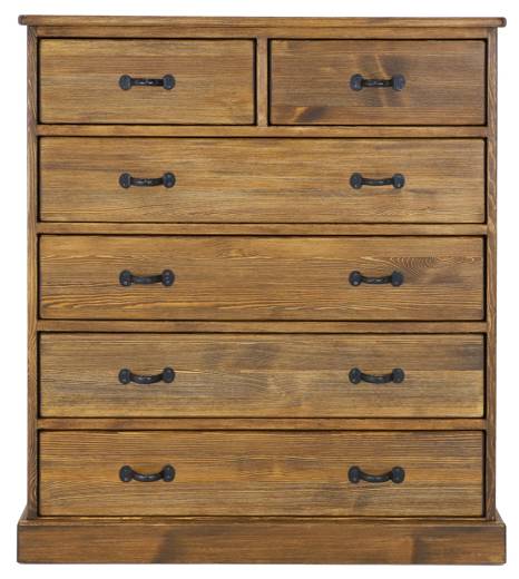 Kommode Rustyk 5_6 Braun - Kiefer - Stahl - 112 x 125 x 45 cm