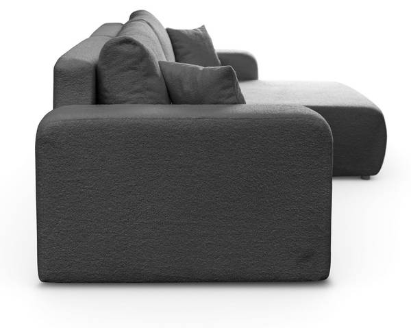 Ecksofa VESPO XL mit Schlaffunktion Grau - Polyester - 267 x 83 x 143 cm