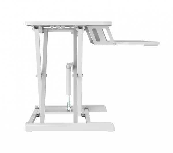 Sitz-Steh Schreibtisch LUMDWS28-01-W Weiß - Holz teilmassiv - 80 x 50 x 62 cm