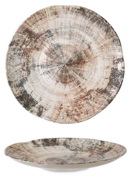 Assiette à desserts Shira 2 él. Porcelaine - 23 x 2 x 23 cm