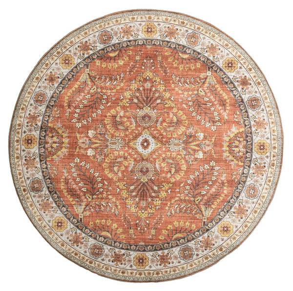 Teppich Santo Flora Braun - 120 x 120 cm