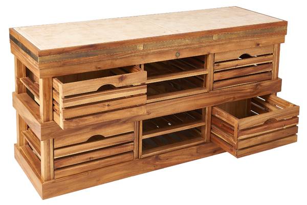 Hackblock AUBRAC Braun - Akazie - 180 x 60 x 90 cm