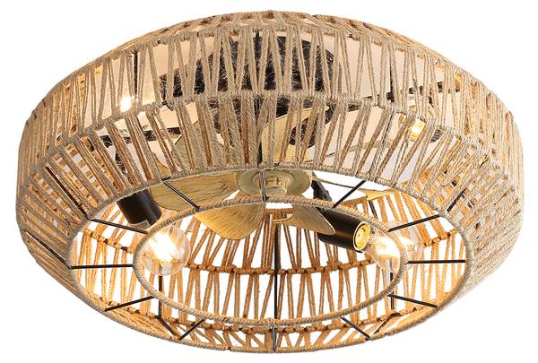 Deckenventilator CD342 Beige - Kunststoff - 56 x 25 x 56 cm