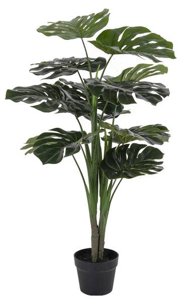 Künstliche Pflanze Monstera Grün - Kunststoff - 50 x 90 x 50 cm