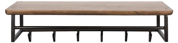 Wandgarderobe EDGE Braun - Holz teilmassiv - 100 x 28 x 33 cm