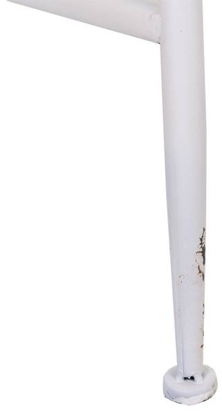 Bank Elba Weiß - Metall - 128 x 86 x 53 cm