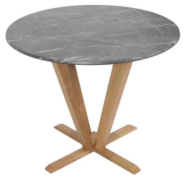 Bistrotafel M56-B grijs - rubberboom - 92 x 76 x 92 cm