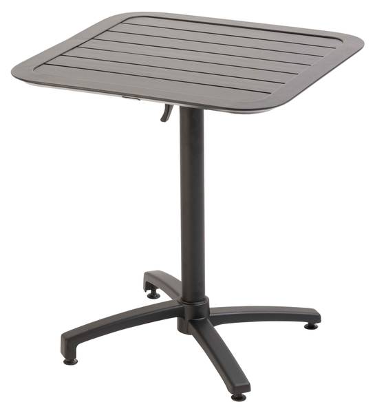Gartenessgruppe 3-tlg Almada Schwarz - Metall - 70 x 72 x 70 cm