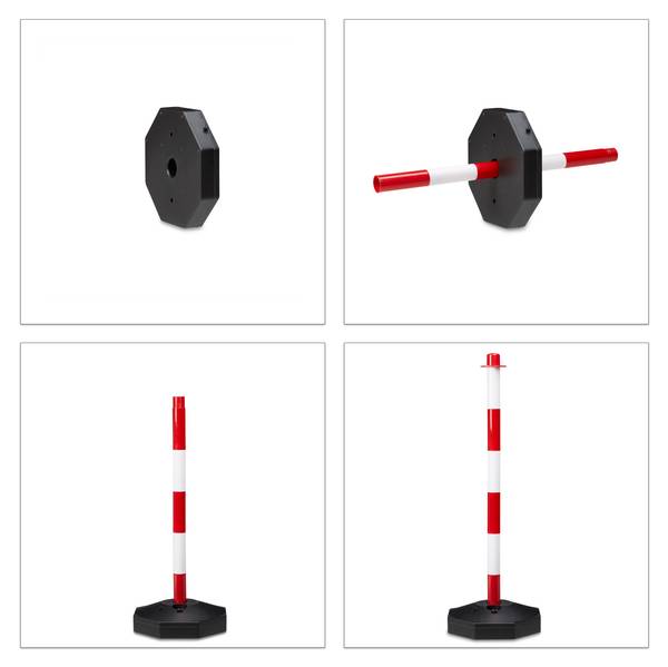 Absperrpfosten mit Kette, 2er Pack Breite: 56 cm