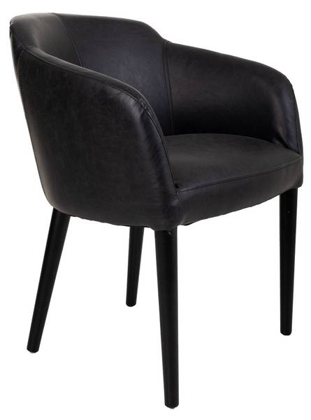Sessel 4523323438 Schwarz - Massivholz - 62 x 82 x 60 cm