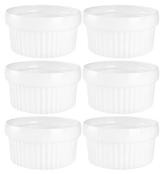 Auflaufförmchen 6er Set SET247 Weiß - Keramik - 10 x 5 x 10 cm