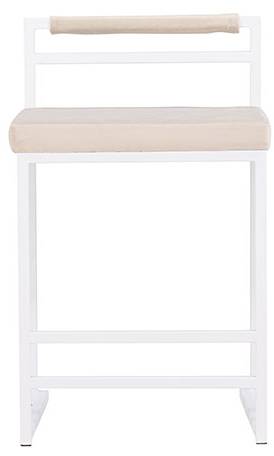 Barkruk Opelika beige - deels massief hout - 45 x 80 x 41 cm