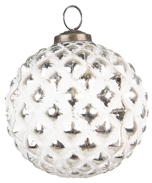 Weihnachtskugel Winter 38275 Weiß - Glas - 10 x 10 x 10 cm