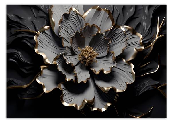 Papier peint, Fleur de lotus sombre 200 x 140 cm