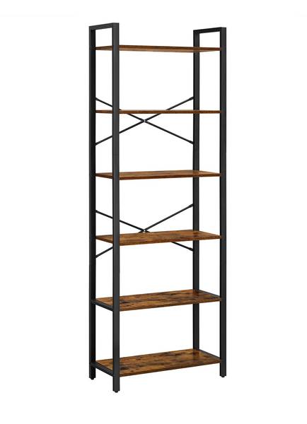 Bücherregal Indianapolis Braun - Holzwerkstoff - 30 x 186 x 66 cm