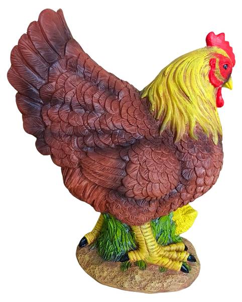 Tuinfiguur kip 9 x 24 x 22 cm