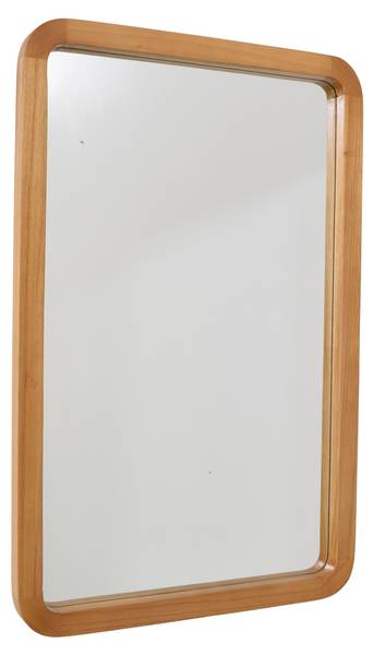 Wandspiegel Britt bruin - glas - massief hout - 45 x 70 x 5 cm