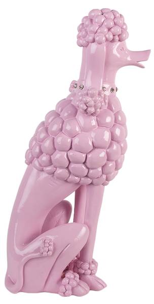 Dekorationsfigur Hund Pudel Deco&Braham Pink - Kunststoff - 17 x 33 x 13 cm