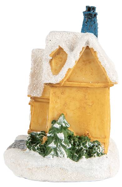 Haus mit LED Mainz Gelb - Kunststoff - 6 x 9 x 6 cm