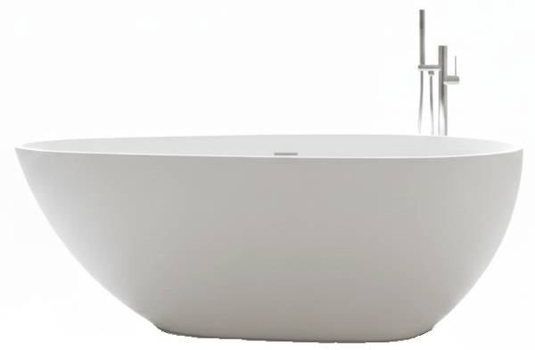 Badewanne HELSINKI Weiß - Harz - 150 x 58 x 150 cm