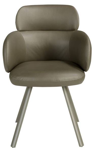 Drehstuhl 4202 Grün - Polyester - Edelstahl - Vinyl - 59 x 84 x 66 cm