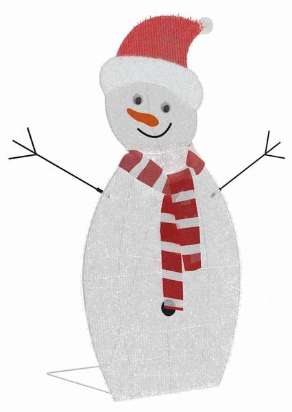 Kerstdecoratie 42019625 set van 3 geel - polyester - 80 x 1 x 56 cm