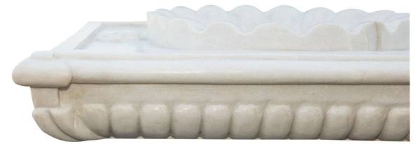Waschbecken MEERESBRISE Weiß - Marmor - 56 x 15 x 130 cm