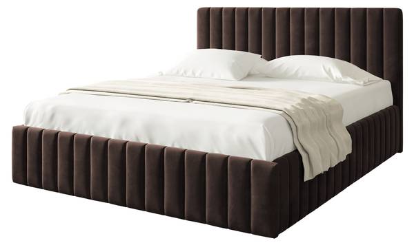 Polsterbett Lewezo Kaffeebraun - Liegefläche Breite: 140 cm