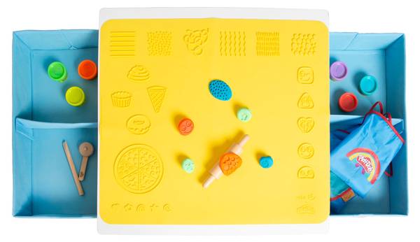Basteltisch PlayDoh Weiß - Massivholz - 55 x 54 x 55 cm