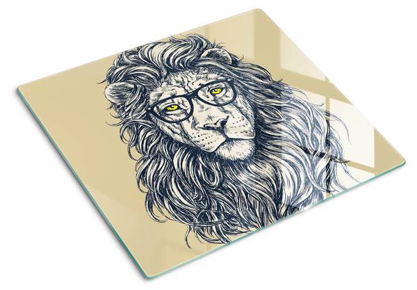 Schneidebrett Pacha Beige - Glas - 52 x 1 x 60 cm