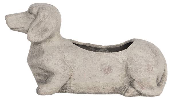 Bloempot Hinesi grijs - steen - 9 x 13 x 24 cm