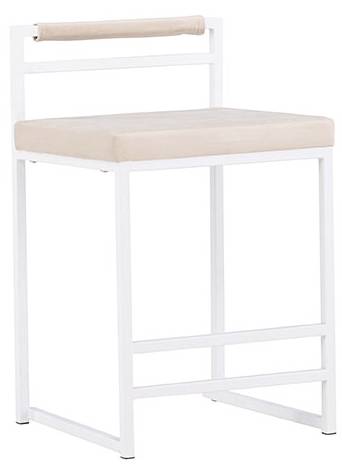 Barkruk Opelika beige - deels massief hout - 45 x 80 x 41 cm