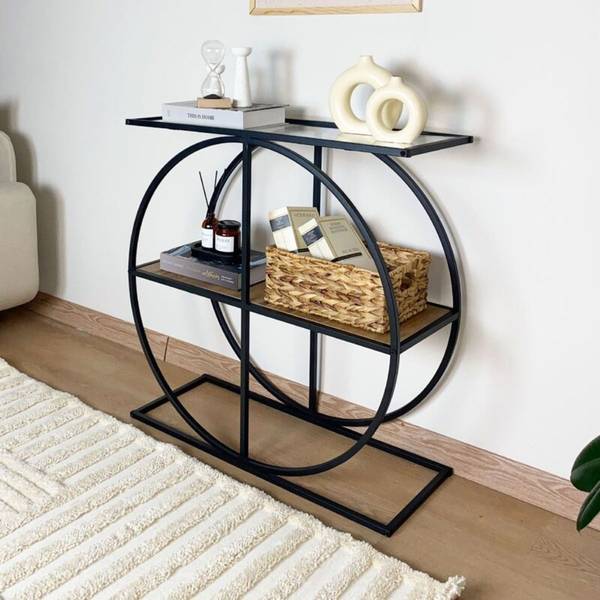 Console CLOUDY Beige - Bois manufacturé - 30 x 83 x 80 cm