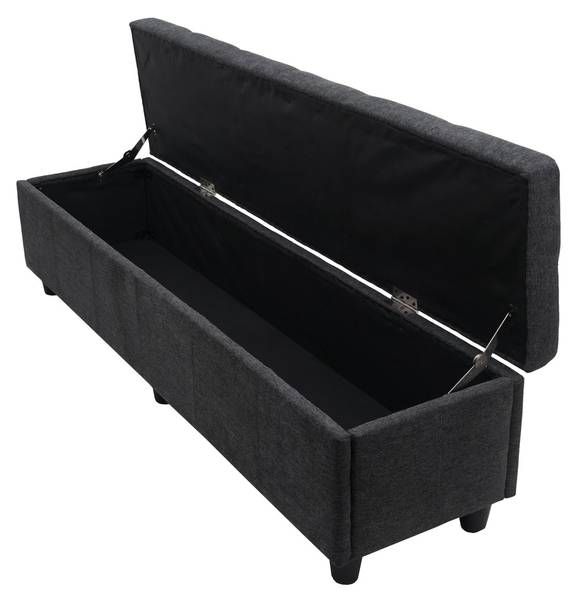Opbergkist Kriens XXL grijs - textiel - 180 x 45 x 45 cm