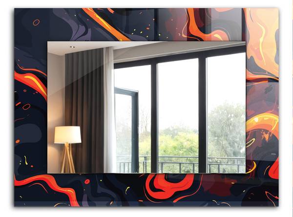Wandspiegel Vulkanische Lava Höhe: 80 cm