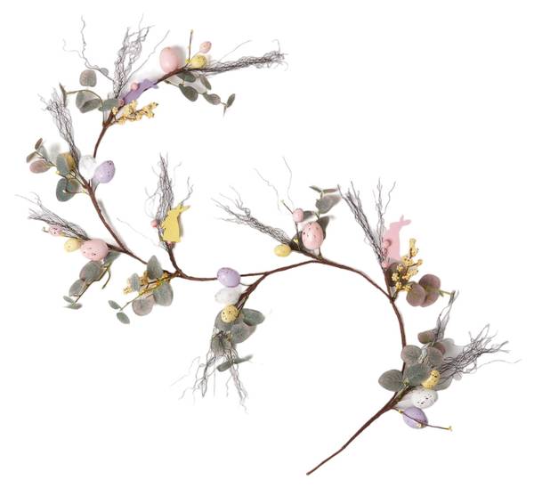 Guirlande oeufs de Pâques Mauve - Polyester - 10 x 140 x 140 cm