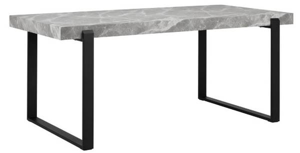 Esstisch MILA Grau - Metall - 180 x 90 x 76 cm