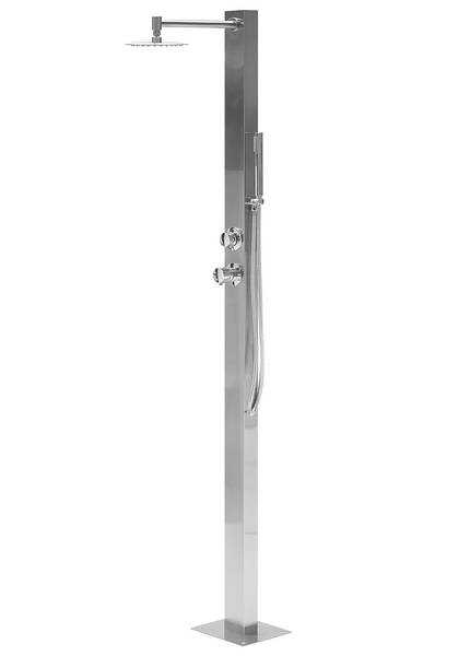 Buitendouche OLZAI zilver - kunststof - 26 x 210 x 46 cm